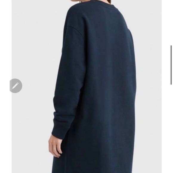 Tommy Hilfiger Logo Flag Sweatshirt Dress Oversized Long Sleeve Navy Red Blue S - Picture 2 of 6